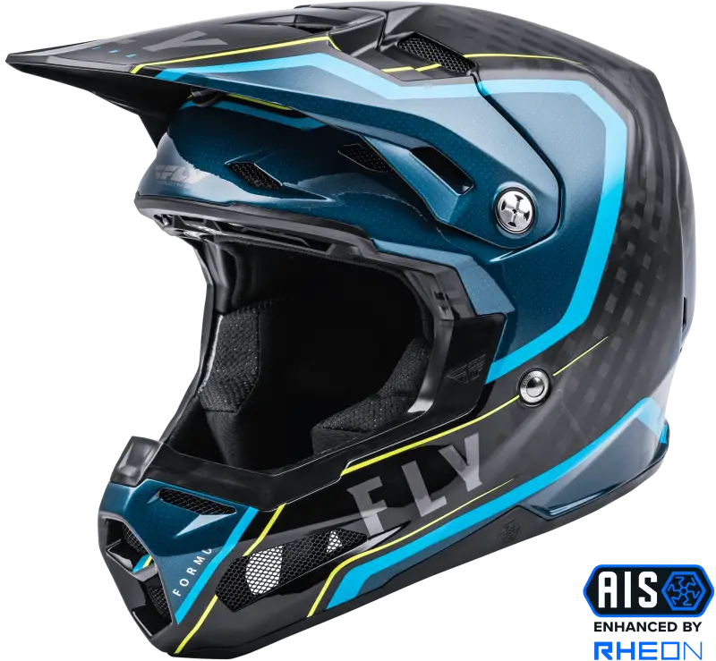 Fly Racing 73-4420L Formula Carbon Axon Helmet Black/Blue Lg wps-73-4420l