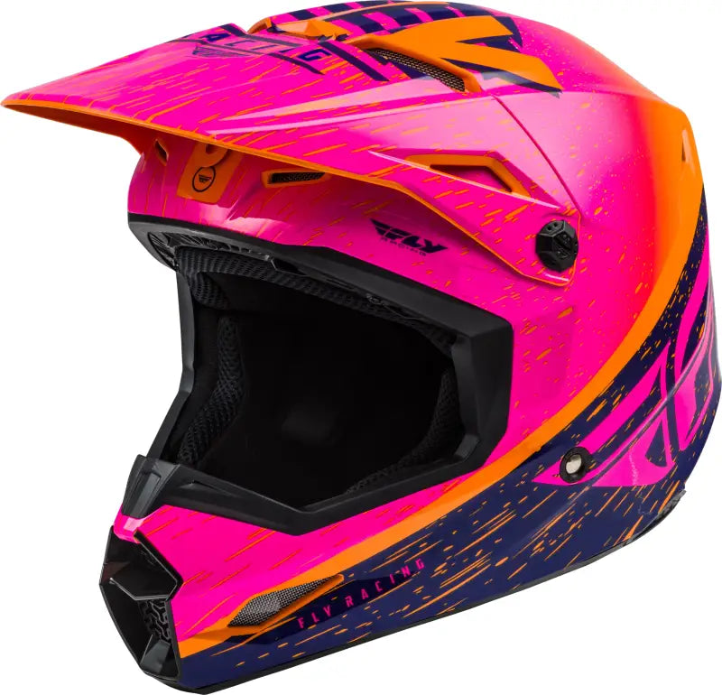 Fly Racing 73-86242X Kinetic K120 Helmet Orange/Pink/Dark Blue 2X wps-73-86242x