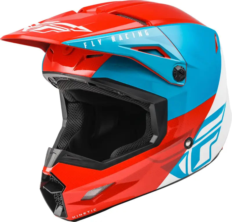 Fly Racing 73-8632L Kinetic Straight Edge Helmet Red/White/Blue Lg wps-73-8632l