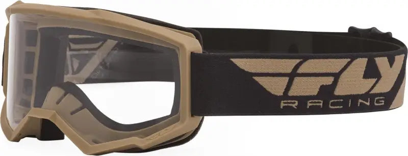 Fly Racing FLC-032 Focus Youth Goggle Khaki W/Clear Lens wps-37-5132