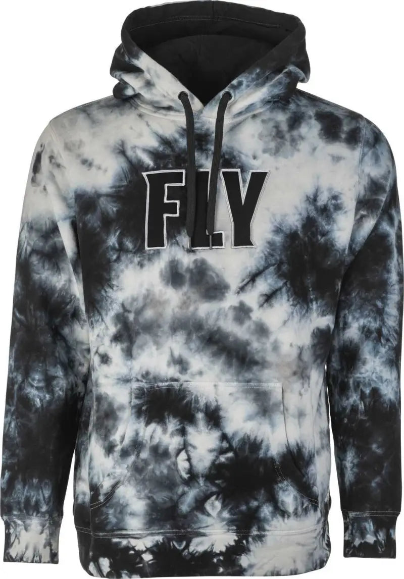 Fly Tie Dye Pullover Hoodie Black/Grey Md wps-354-0260m