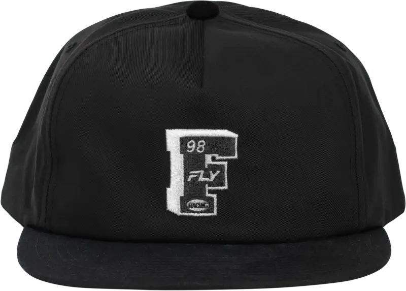 Fly Varsity Hat Black with Adjustable Snapback Fit 351-1012