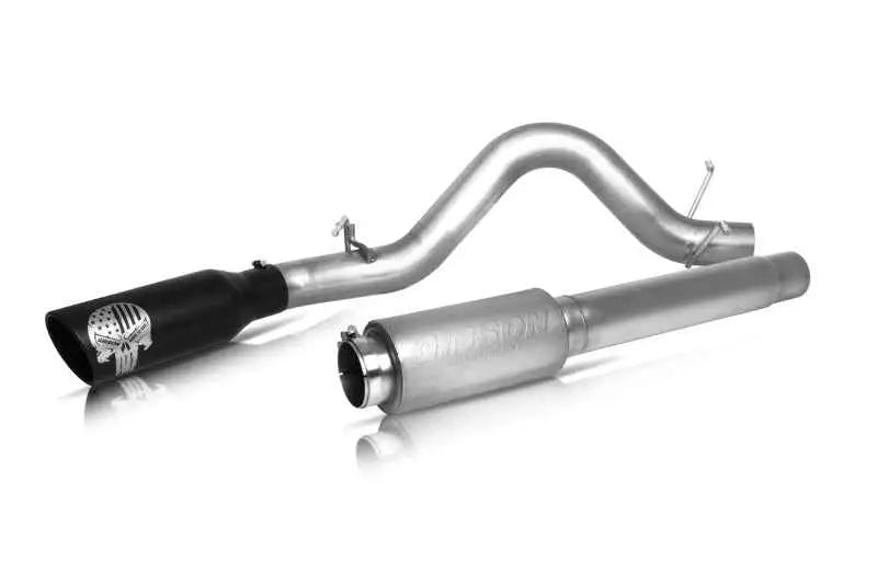 Gibson 04-10 Nissan Titan SE 5.6L 4in Patriot Skull Series Cat-Back Single Exhaust - Stainless 76-0012