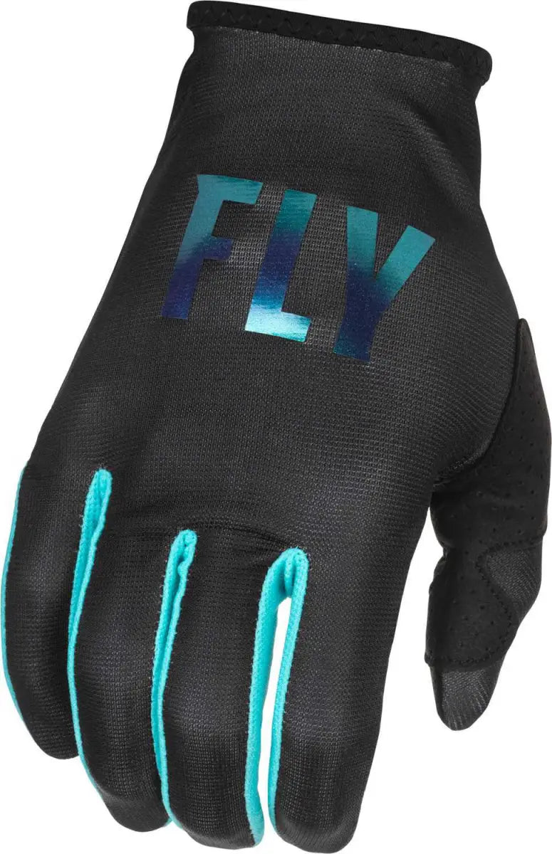 Girl's Lite Gloves Black/Aqua Yl wps-375-610yl