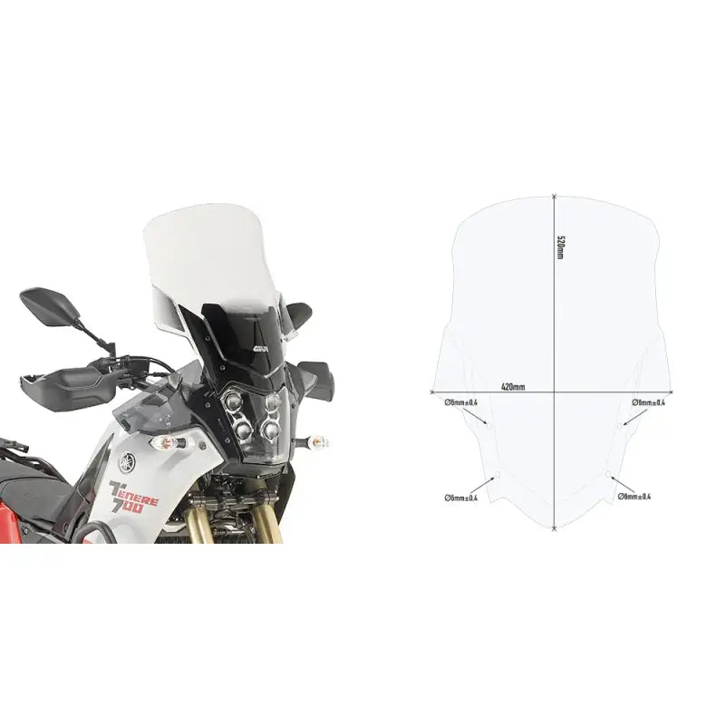 GIVI Clear Windshield for Optimal Clarity and Protection 270-6681