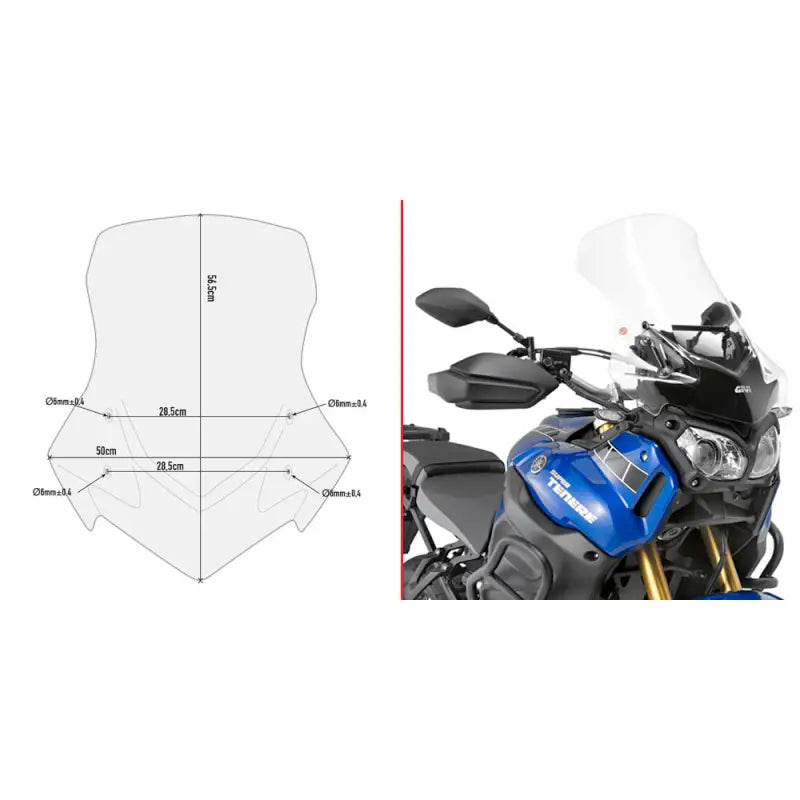 GIVI Clear Windshield for Optimal Clarity and Protection 270-6682