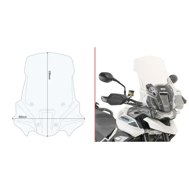 GIVI Clear Windshield for Optimal Clarity and Protection 270-6677