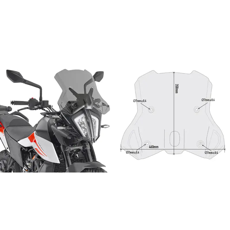 GIVI Smoke Windshield for Optimal Clarity and Protection 270-6683