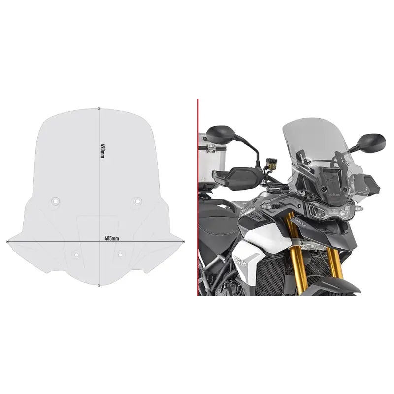 GIVI Smoke Windshield for Optimal Clarity and Protection 270-6676