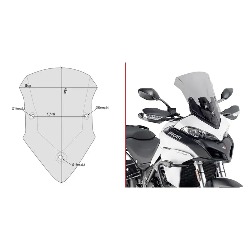 GIVI Smoke Windshield for Optimal Clarity and Protection 270-6647