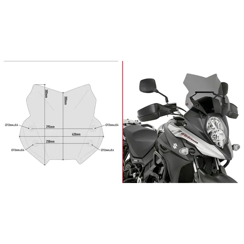 GIVI Smoke Windshield for Optimal Clarity and Protection 270-6671