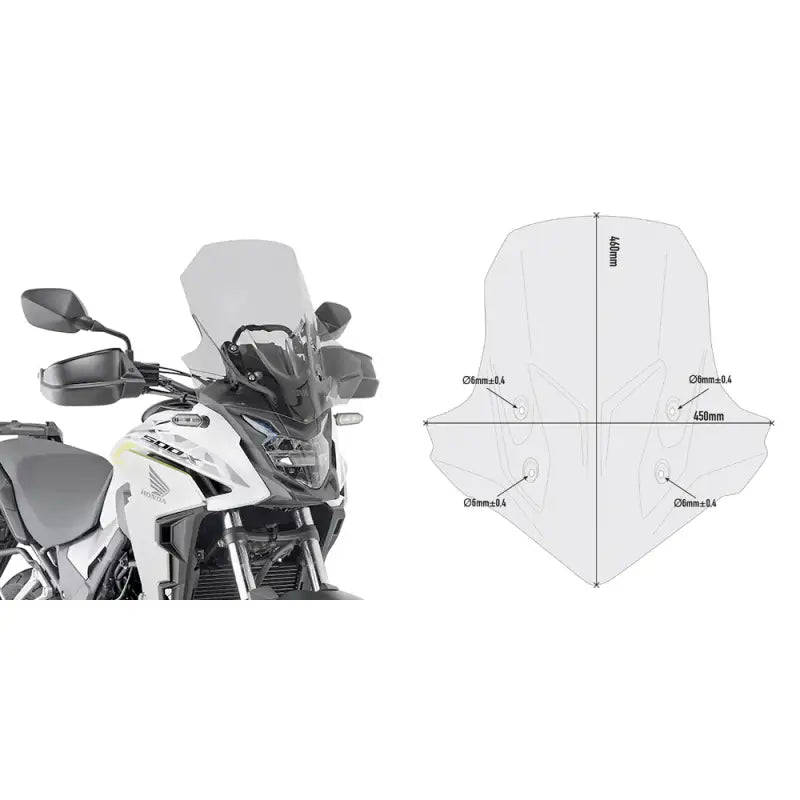 GIVI Smoke Windshield for Optimal Clarity and Protection 270-6649