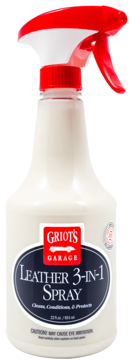 Griots Garage Leather 3-in-1 Spray - 22oz - Case of 12 grg10963