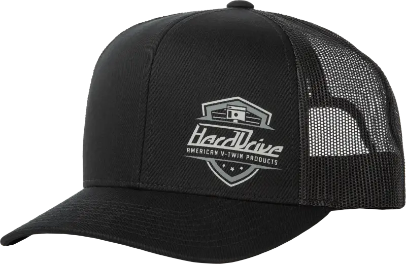Harddrive Shield Black Hat with Mesh Back 800-0211