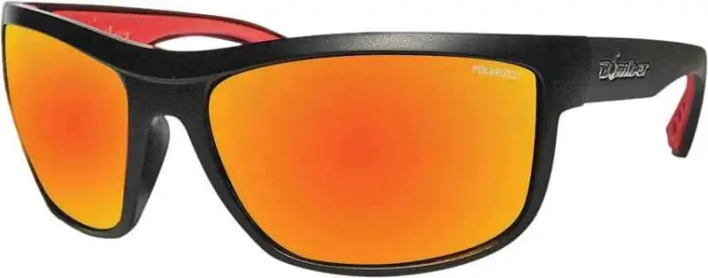 Hb111-Rm-Rf Bomber Hub Bomb Eyewear Matte Black W/Red Mirror Polarized wps-519-0076