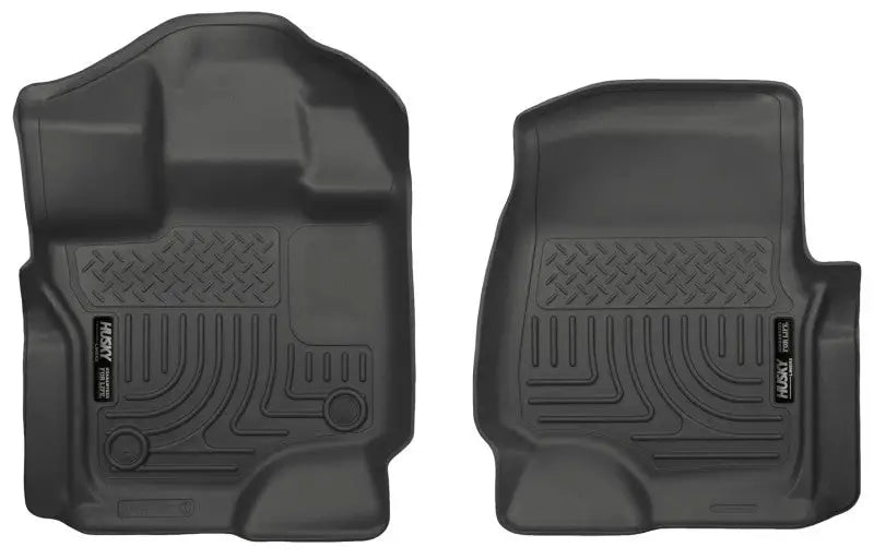 Husky Liners 15 Ford F-150 Super/Super Crew Cab WeatherBeater Black Front Floor Liners hsl18361