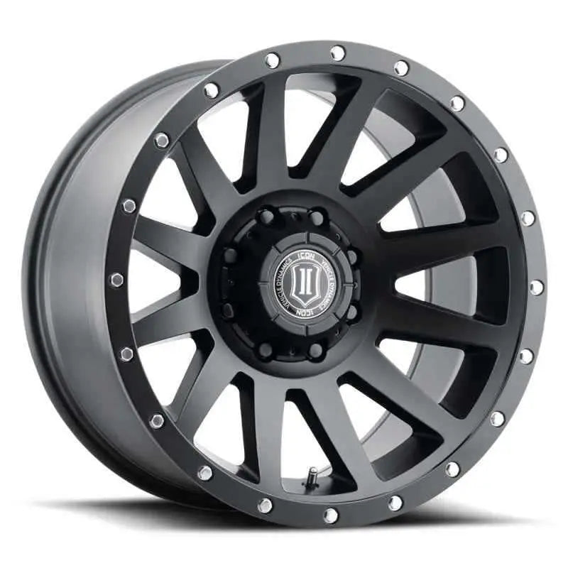 ICON Compression 20x10 8x6.5 -19mm Offset 4.75in BS 121.4mm Bore Satin Black Wheel 2020108047sb