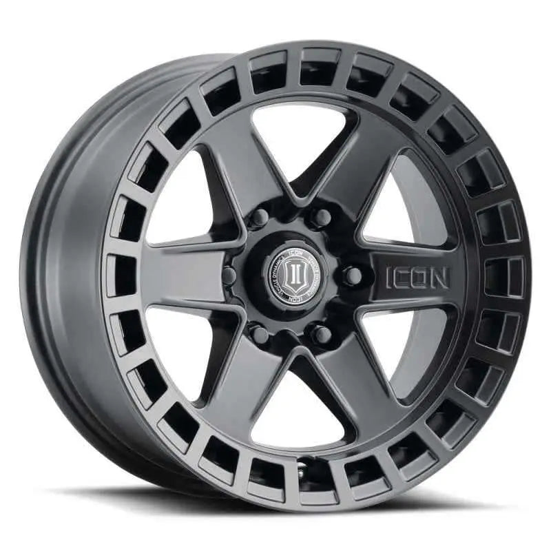 ICON Raider 17x8.5 6x5.5 0mm Offset 4.75in BS Satin Black Wheel 3417858347sb