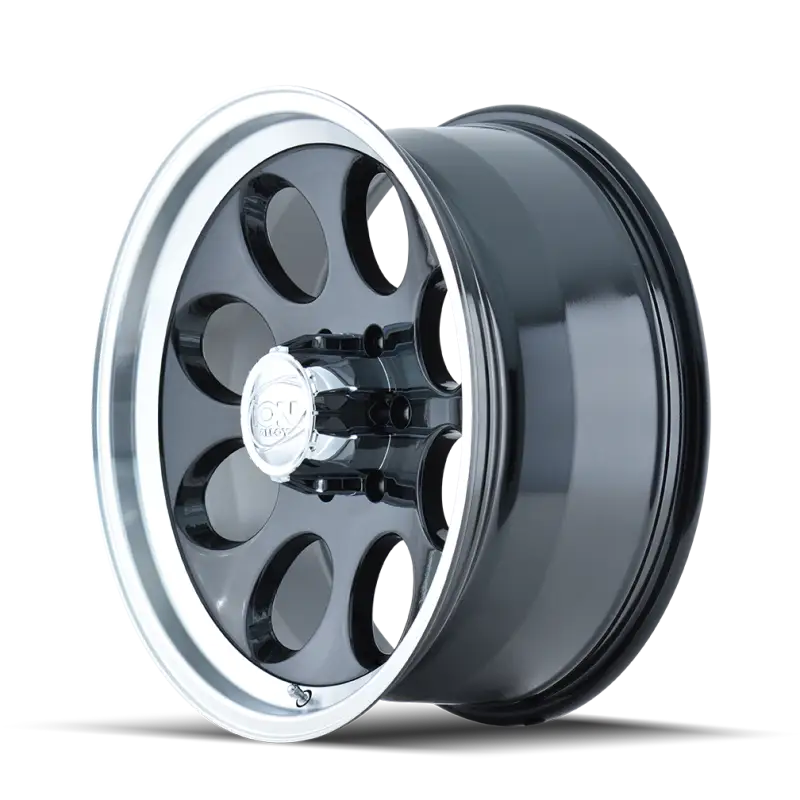 ION Type 171 15x8 / 5x120.65 BP / -27mm Offset / 83.82mm Hub Black/Machined Wheel ion171-5861b