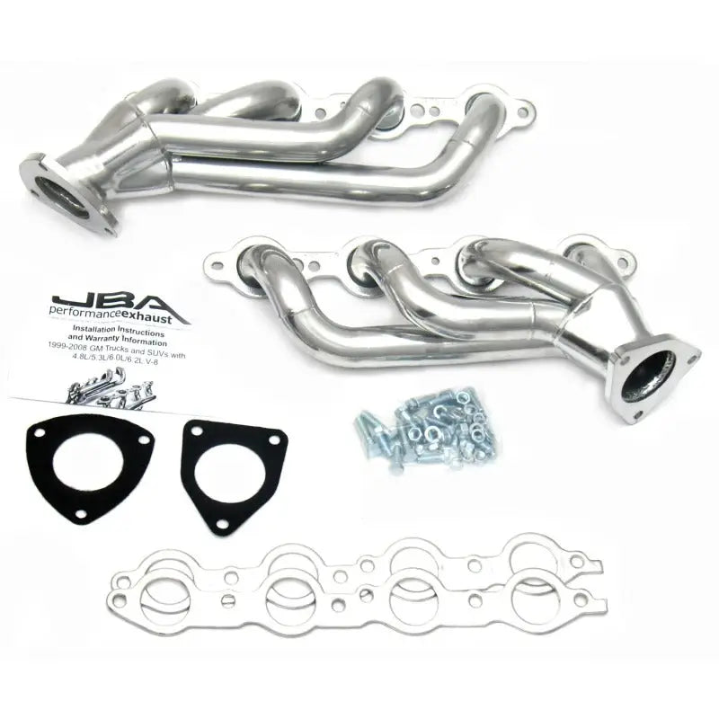 JBA 03-06 GM Truck 6.0L LS w/o EGR 1-5/8in Primary Silver Ctd Cat4Ward Header jba1850s-3js