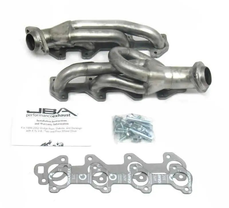 JBA 04-07 Dodge Dakota 4.7L PowerTech 1-1/2in Primary Raw 409SS Cat4Ward Header 1949s-2