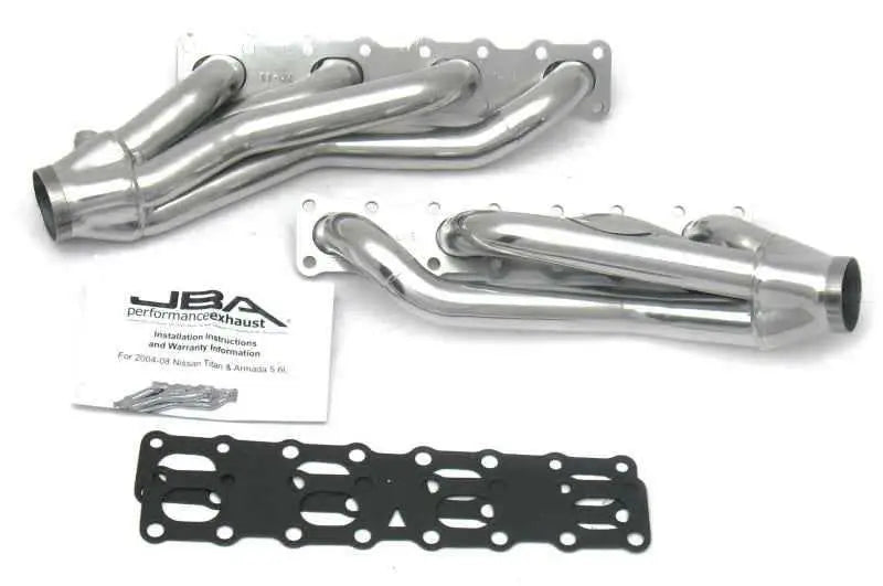 JBA 04-15 Nissan 5.6L VK56DE Oval Port 1-5/8in Primary Silver Ctd Cat4Ward Header 1400SJS