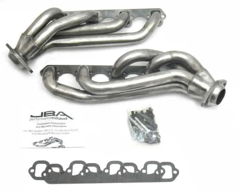 JBA 65-73 Ford Mustang 260-302 SBF w/GT40-P Heads 1-5/8in Primary Raw 409SS Mid Length Header 1650s-2