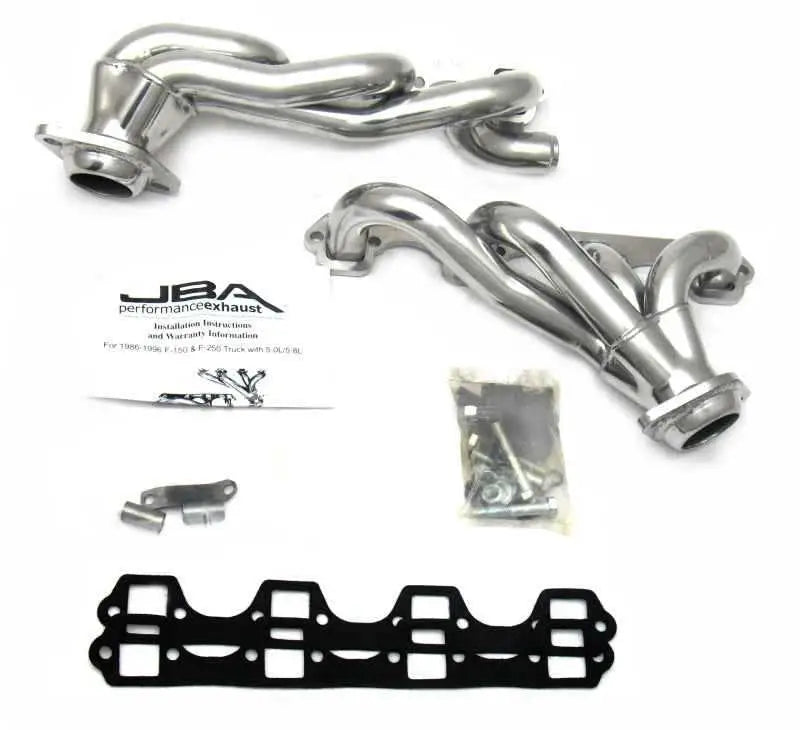 JBA 87-96 Ford F-150 5.8L SBF 1-5/8in Primary Silver Ctd Cat4Ward Header 1628sjs