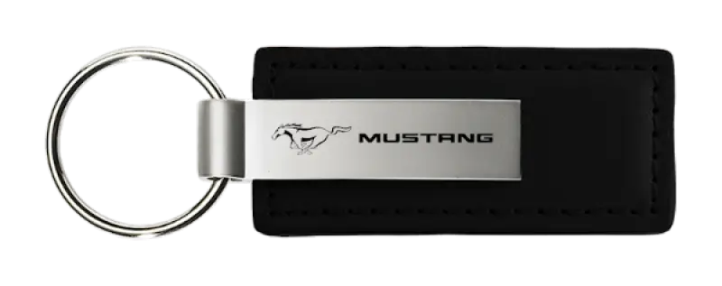 KC1540.MUS Auto Gold Mustang Black Leather Key a31kc1540mus