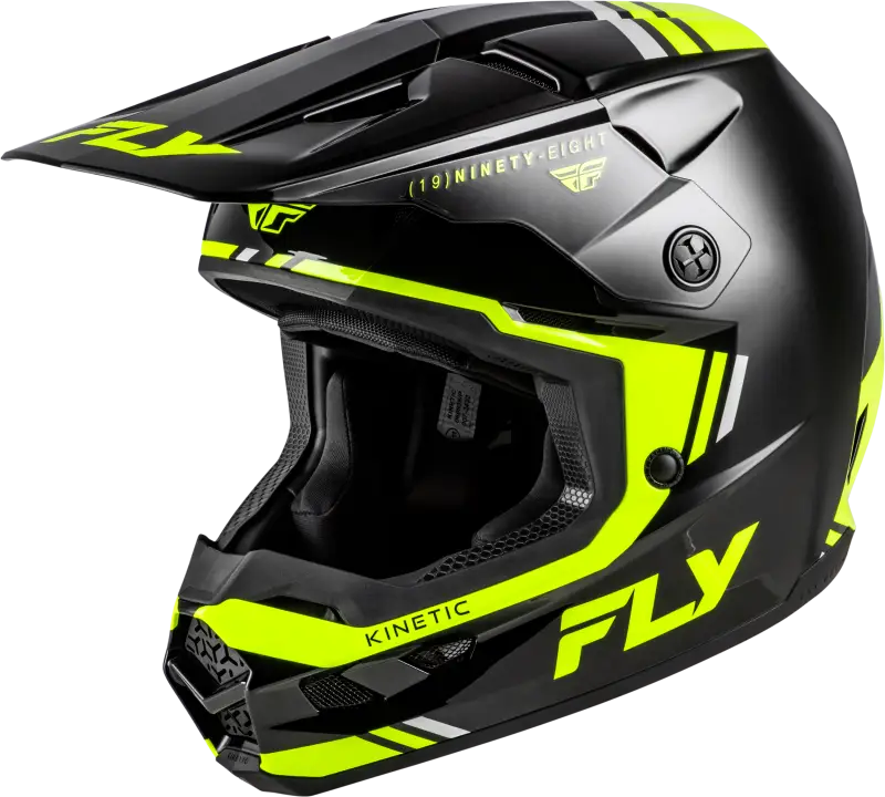 Kinetic Offroad Helmet Black Hi Vis Grey Best Value 73-8723l