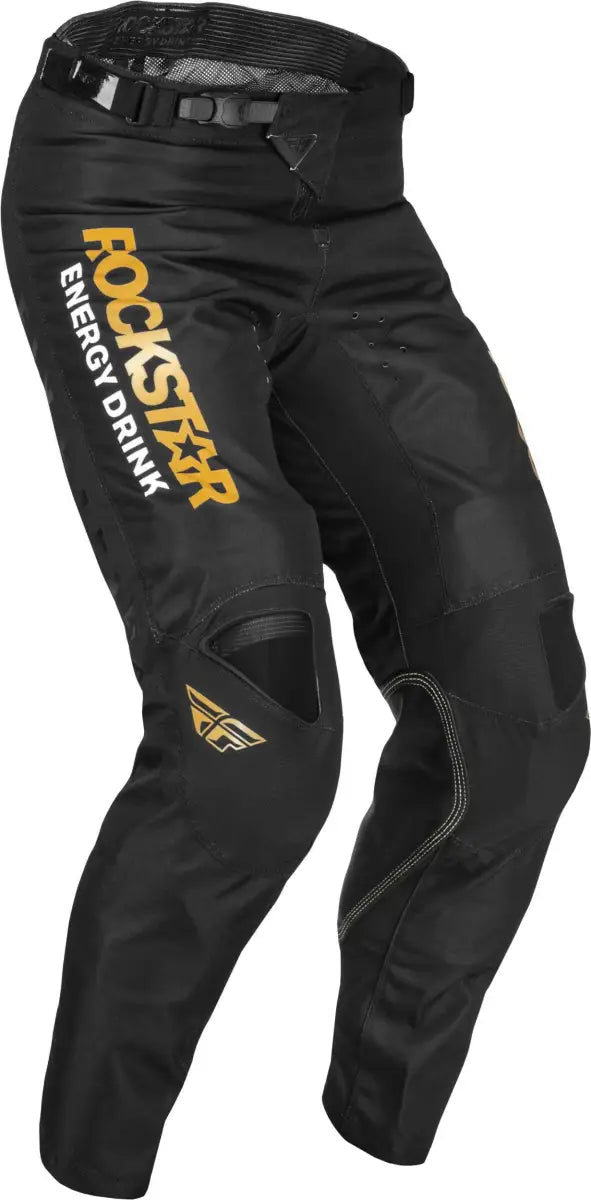 Kinetic Rockstar Pants Black/Gold Sz 34 wps-375-03334