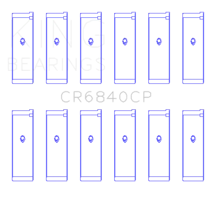 King 2005-2012 Nissan VQ40DE 6 Cyl (Size STD) Rod Bearing Set kingcr6840cp