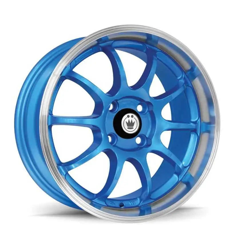 Konig Lightning 15x7 4x100 ET38 Blue/Machine Lip li57100383