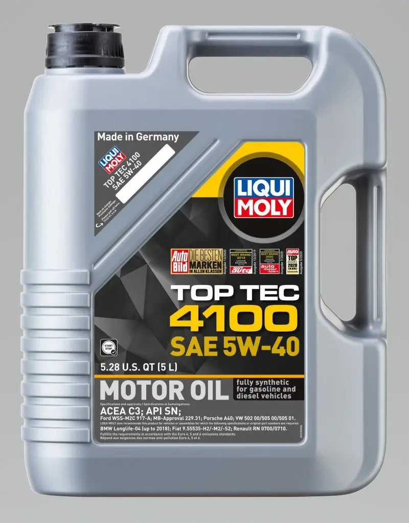 LIQUI MOLY 5L Top Tec 4100 Motor Oil 5W40 - Case of 4 lqm2330