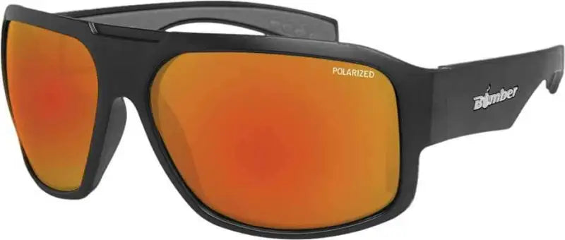 M111-Rm Bomber Mega Bomb Eyewear Matte Black W/Red Mirror Polarized wps-519-0041