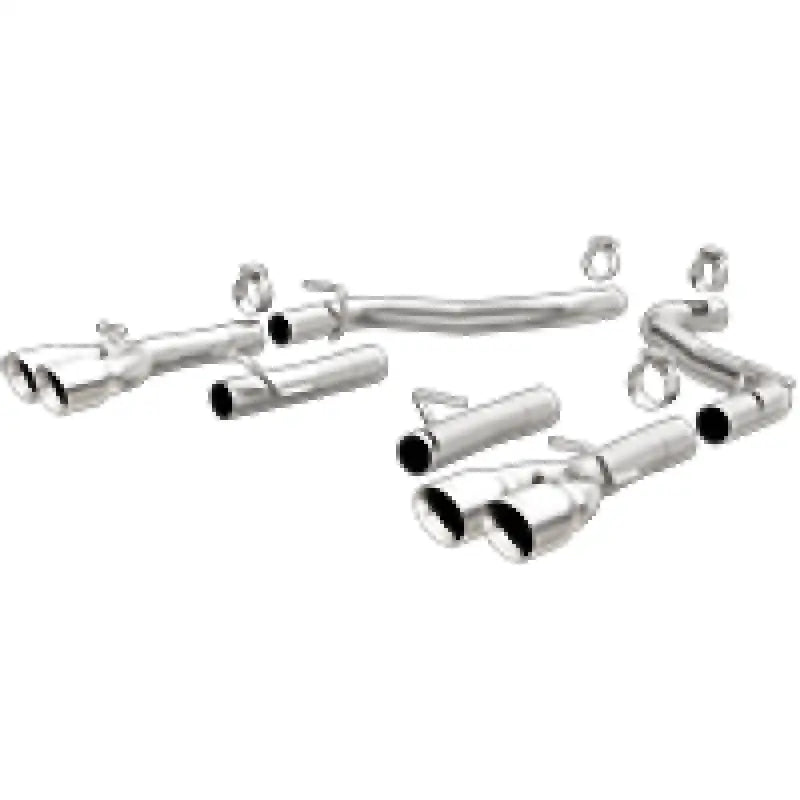 MagnaFlow Axle-Back, SS, 2.5in, Quad Split Rear 3.5in Tip 2015 Dodge Challenger 3.6L V6 mag19218