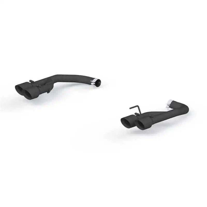 MBRP 18-19 Ford Mustang GT 2.5in Black Coated Non Active Dual Axle Back Exhaust - 4in Dual Wall Tips s7211blk