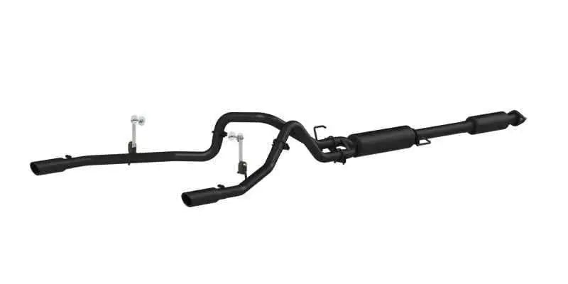 MBRP 2015 Ford F-150 5.0L 3in Cat Back Dual Split Rear Exit Black Exhaust System s5258blk