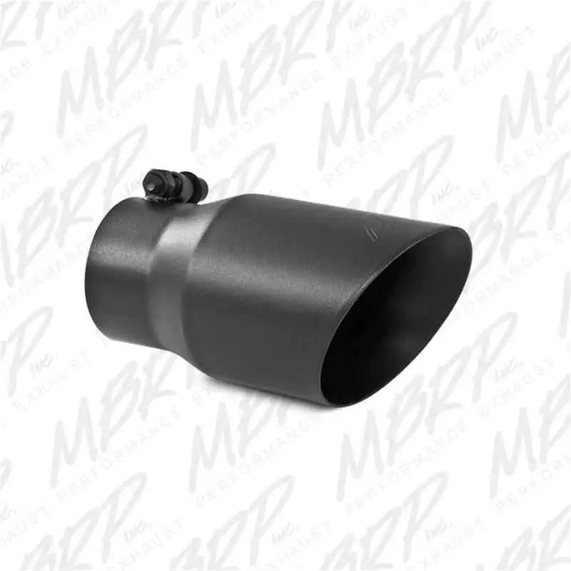 MBRP Tip 3in Round x 4in Inlet OD Dual Walled Angled Black Tip - Fits all 3in Exhausts t5122blk
