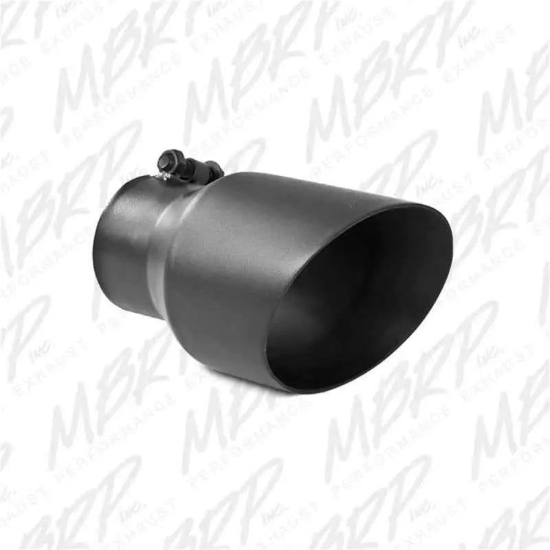 MBRP Universal Tip 4.5in OD 3in Inlet 8in Length Dual Walled Angled Exhaust Tip - Black t5151blk