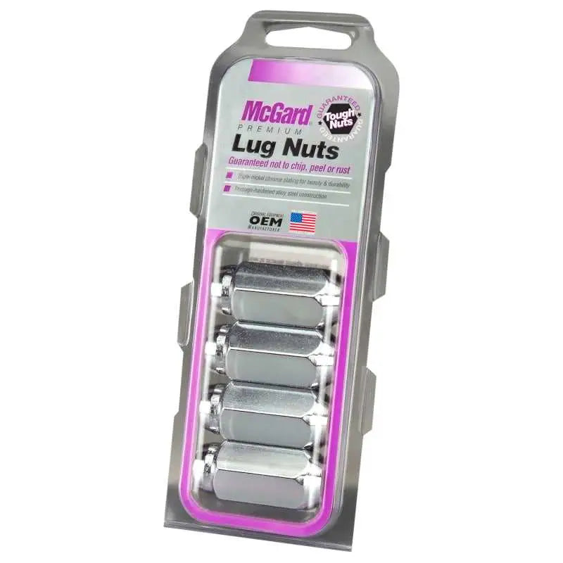 McGard Hex Lug Nut (Cone Seat) M14X1.5 / 22mm Hex / 1.945in. Length (4-Pack) - Chrome 64014