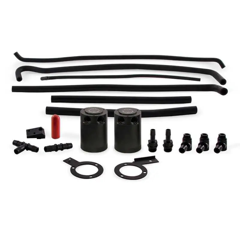 Mishimoto 08-14 Subaru STI Baffled Oil Catch Can Kit - Black mmbcc-sti-08sbe