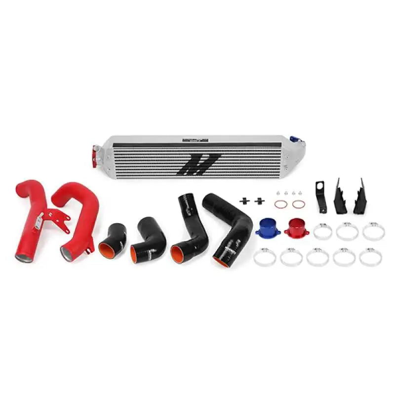 Mishimoto 2016+ Honda Civic 1.5T / 2017+ Honda Civic Si Silver Intercooler Kit w/Red Pipes mmint-civ-16kslwrd