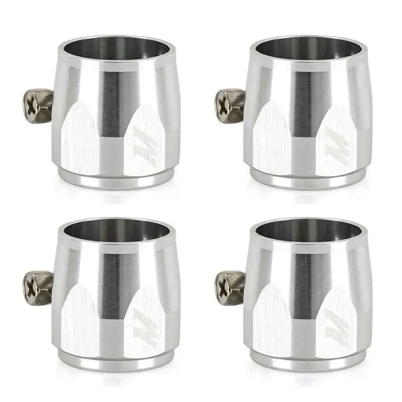 Mishimoto Aluminum -6AN Hex Finishers - Silver mmhxf-06-4-sl