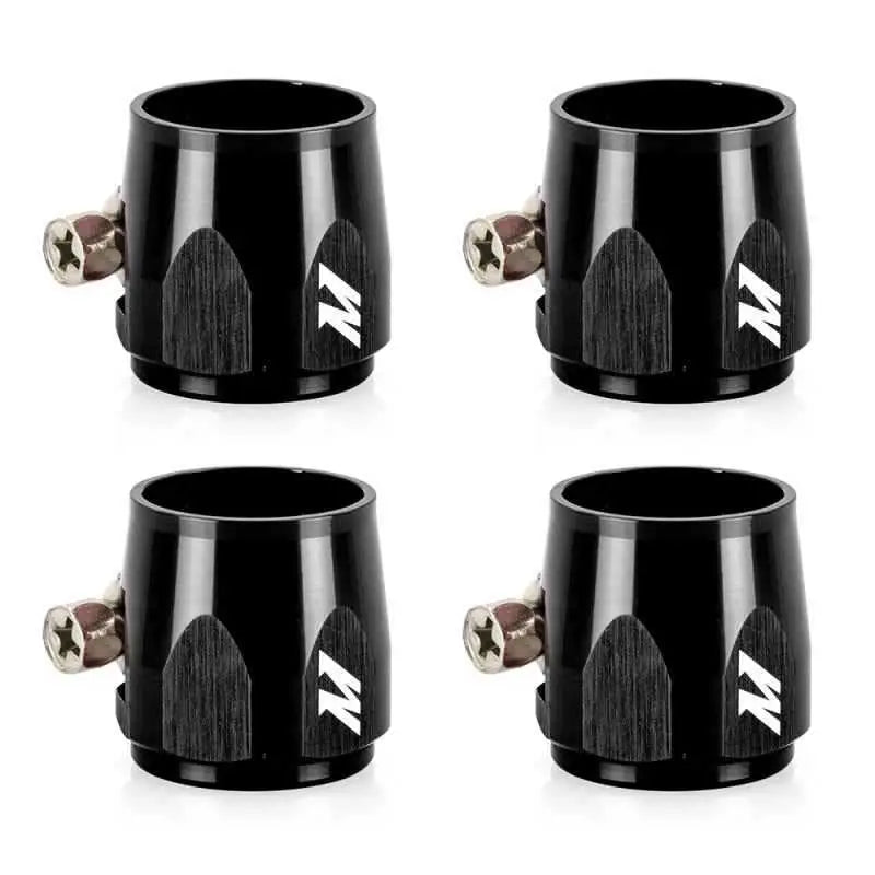 Mishimoto Aluminum -8AN Hex Finishers - Black mmhxf-08-4-bk