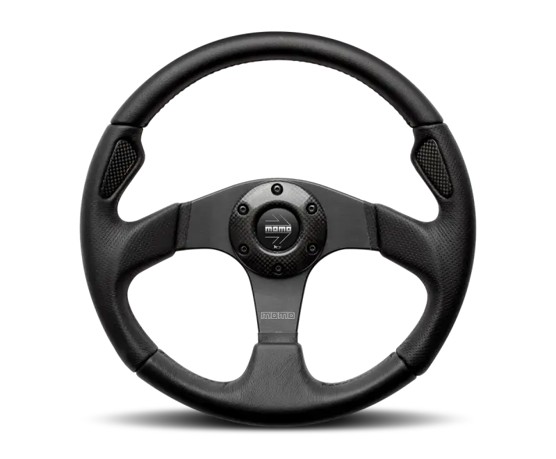 Momo Jet Steering Wheel 350 mm - Black AirLeather/Black Spokes momjet35bk0b