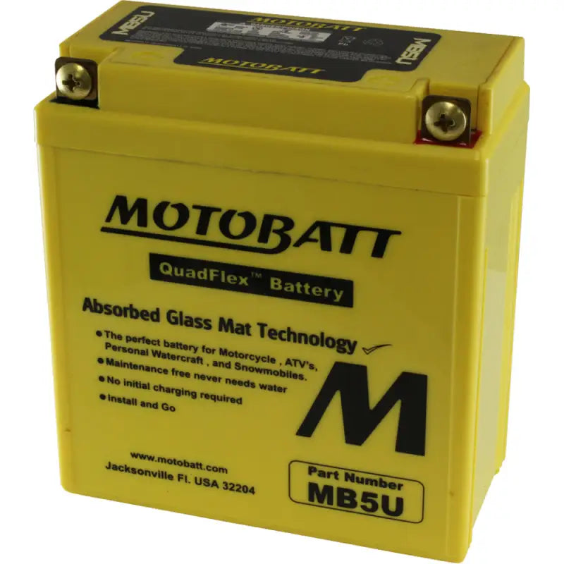 Motobatt Quadflex AGM Battery With Four Terminals 491-1029