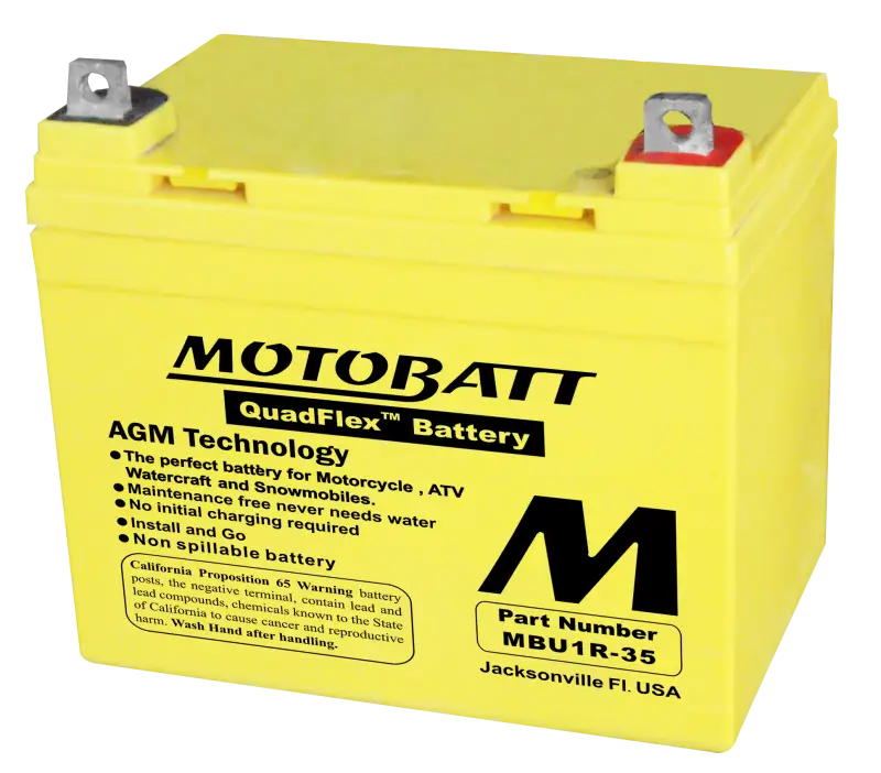 Motobatt Quadflex Battery With Four Terminal Flexibility 491-1026
