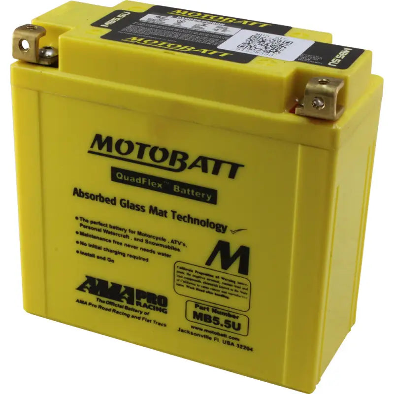 Motobatt Quadflex Battery with Four Terminals for Versatile Use 491-1028