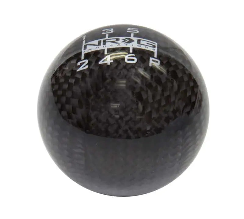 NRG Ball Style Shift Knob - Heavy Weight 480G / 1.1Lbs. - Black Carbon Fiber (6 Speed) sk-300bc-1-w